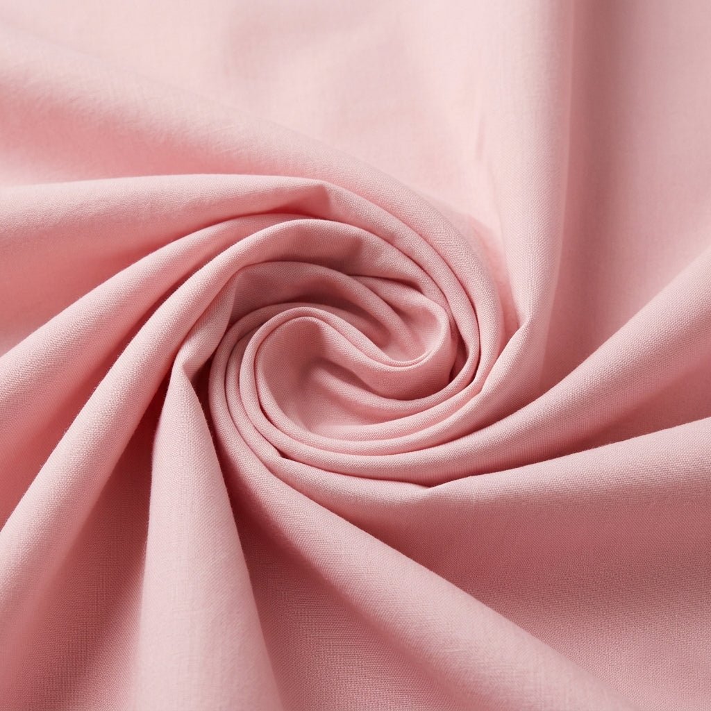 Close-up of the Blush Pink cotton fabric used in this matching set