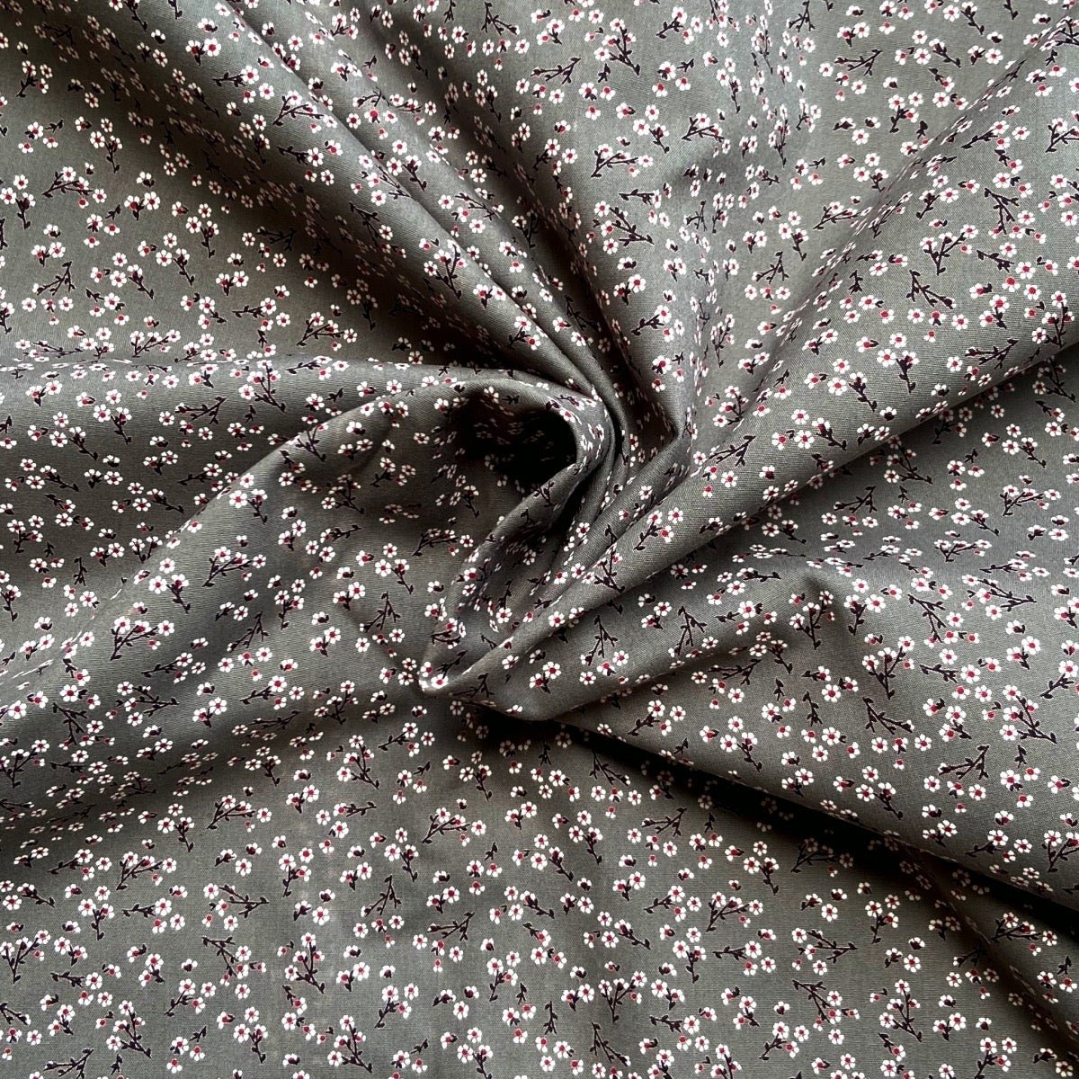 Cherry Blossom cotton fabric for floral night suits, feminine sleepwear and spring lounge sets.
