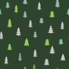 Evergreen Christmas tree Print in Cotton for family night suits