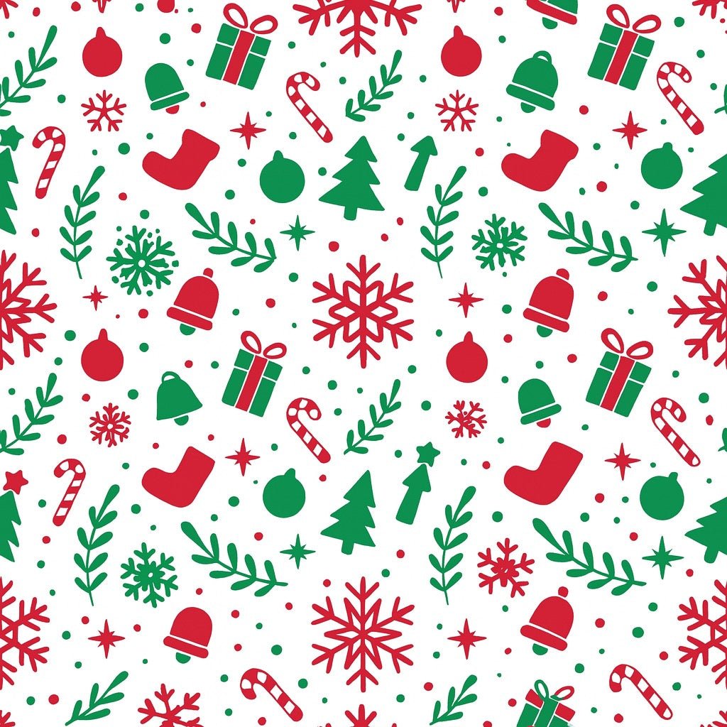 Holiday Cheer cotton fabric for Christmas pajamas, cosy night suits and festive family lounging.
