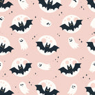 Bats and Ghosts Print in Cotton