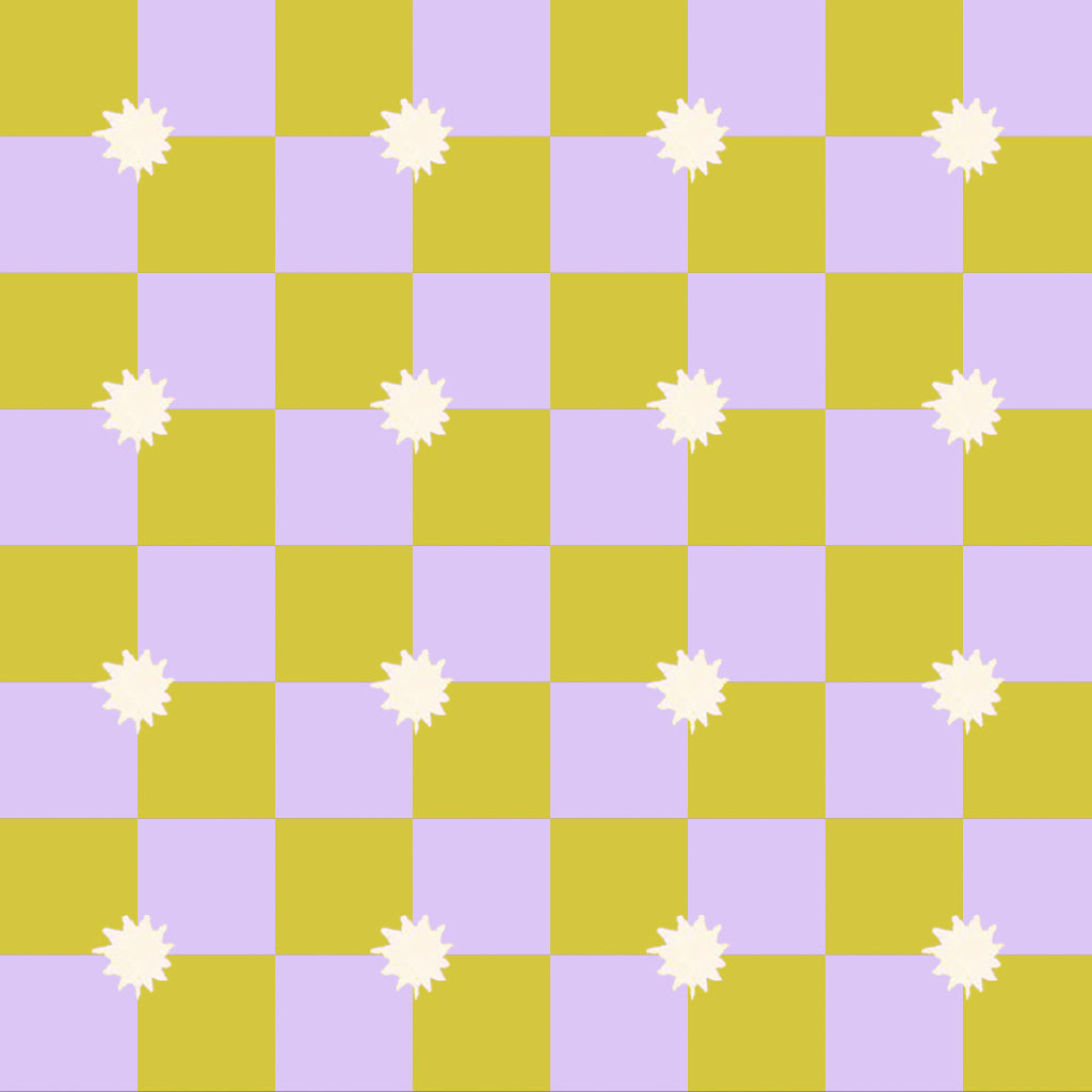 Classic gingham fabric print with floral accents for comfortable nightwear