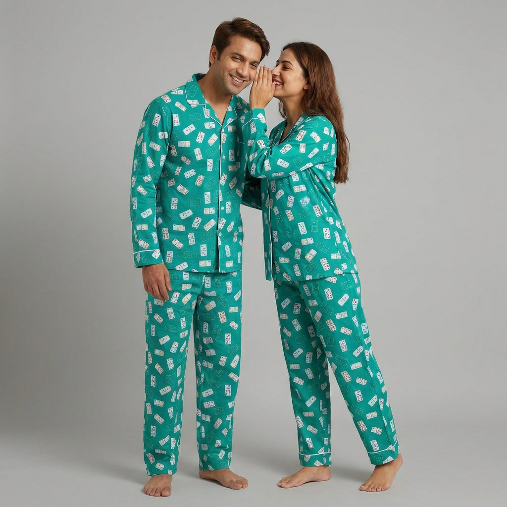 Ace of Dreams matching night suit for you and your partner, styled together