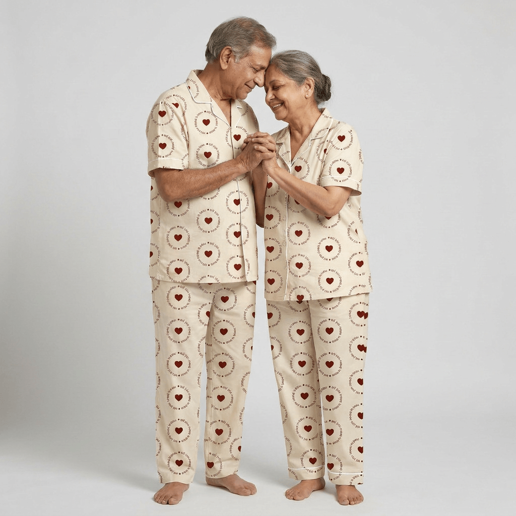Pajama Tribe All You Need Is Love grandparents matching night suit