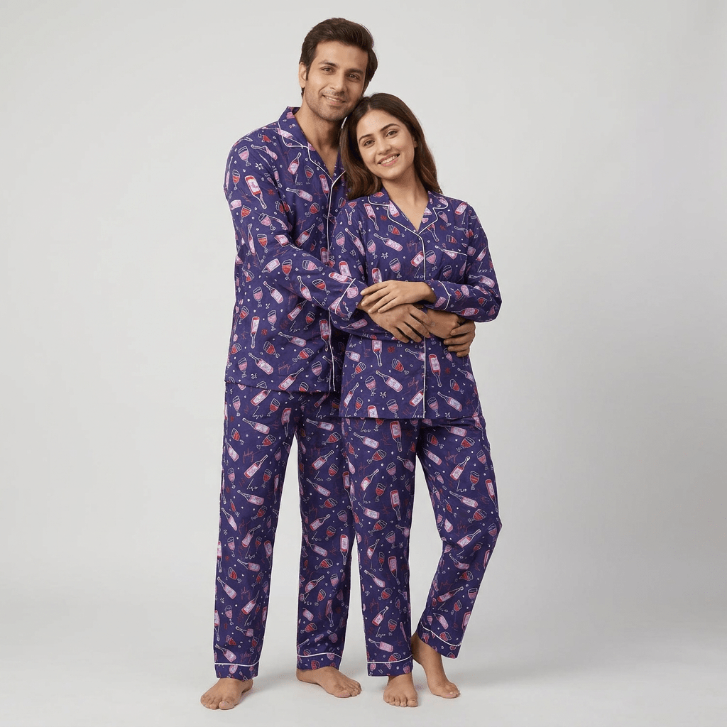 Pajama Tribe Celebrations couple night suit