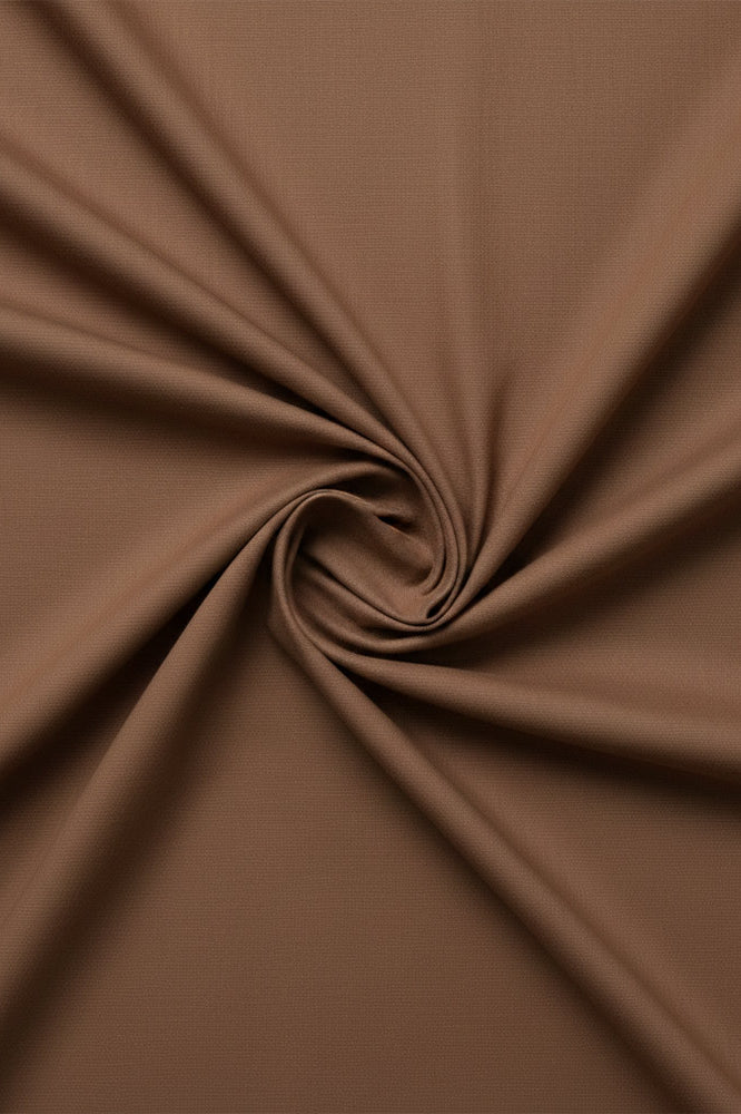 Cocoa brown cotton fabric for warm couple nightwear and winter comfort.