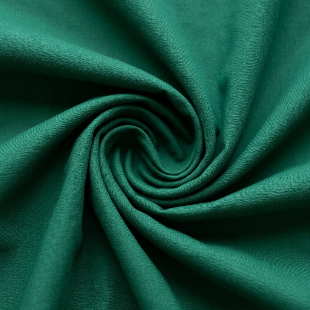 Emerald Green cotton fabric close-up