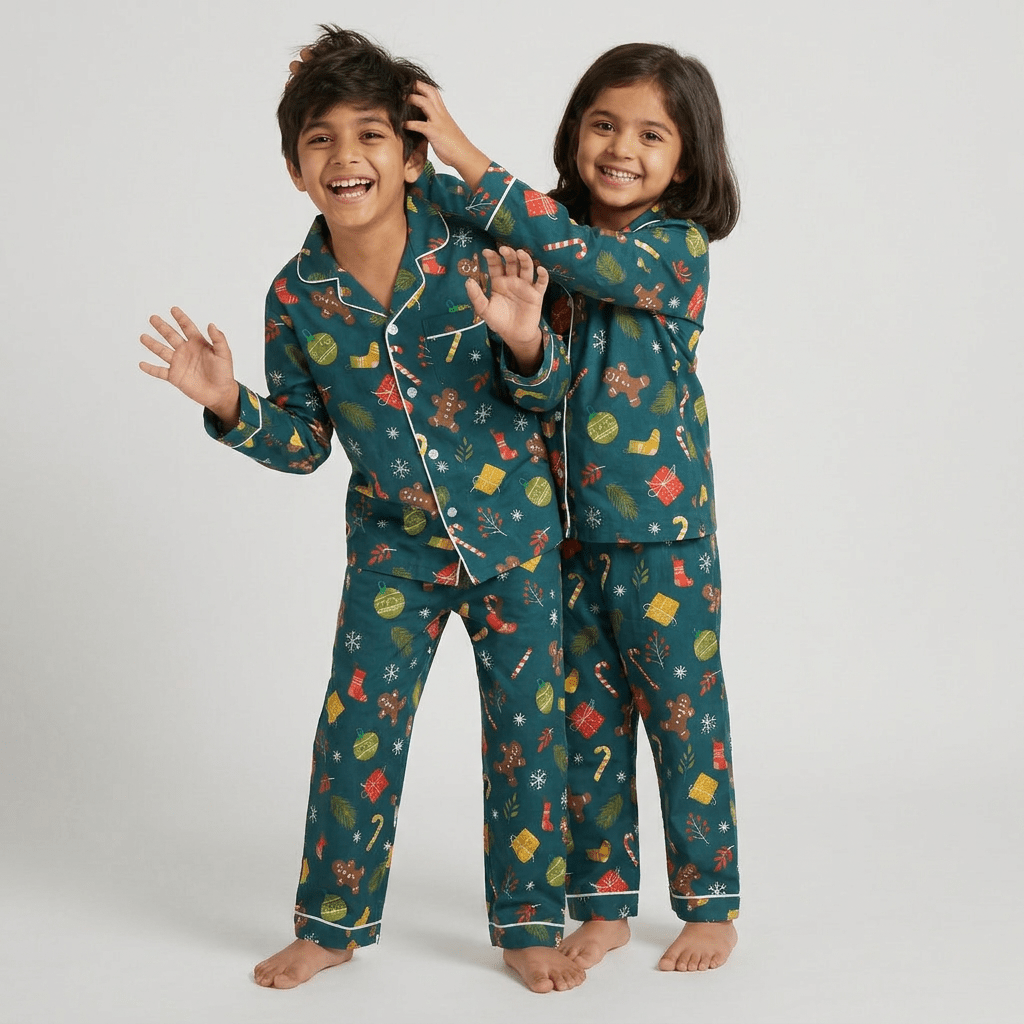 Pajama Tribe Holiday Celebrations brother sister night suit
