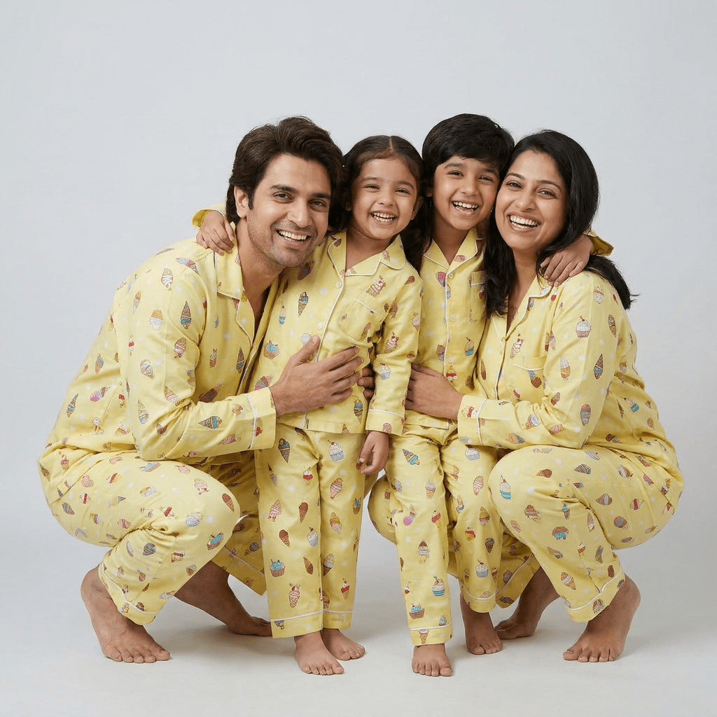 Pajama Tribe Ice Cream Cupcake family matching nightwear
