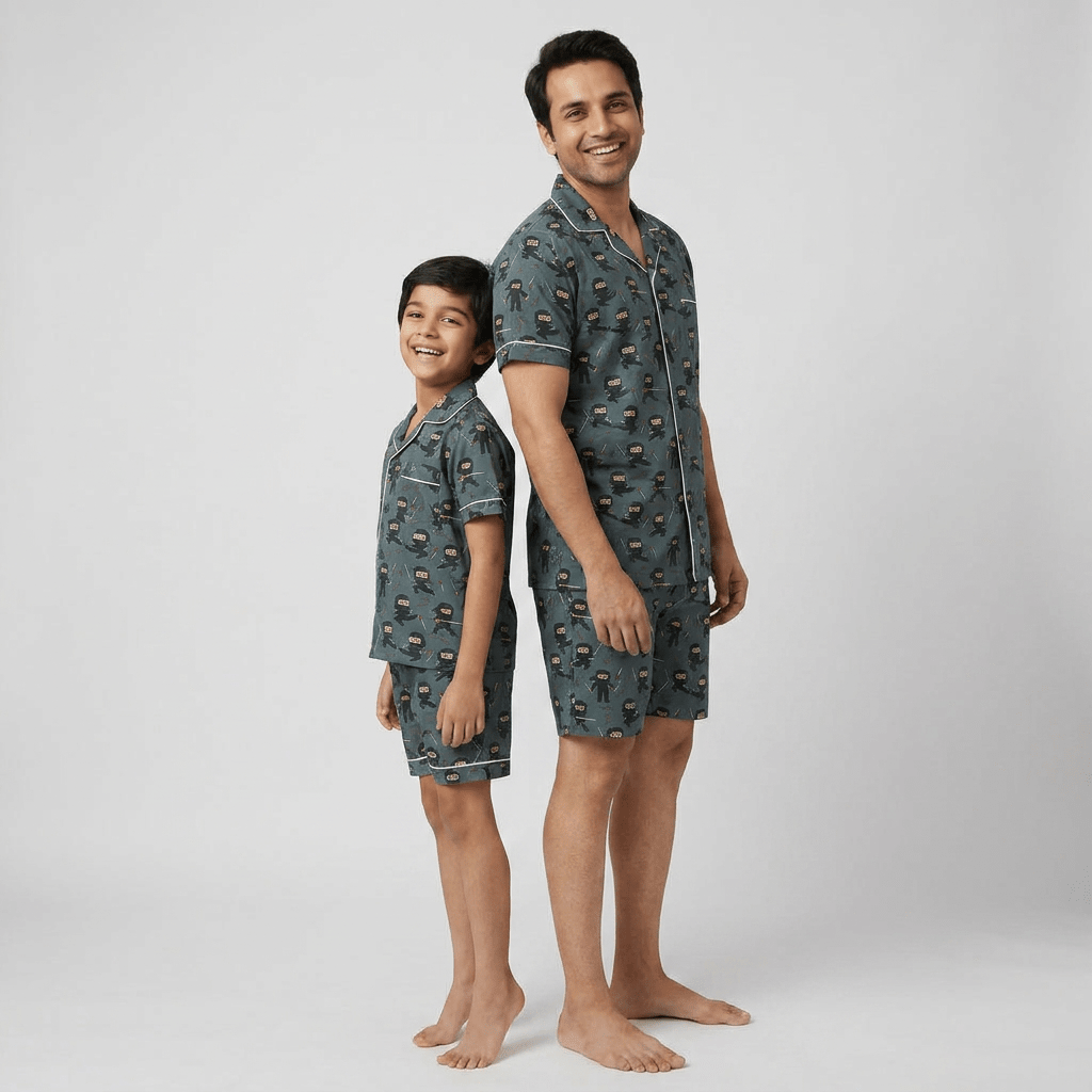 Pajama Tribe Karate Kid father son night suit