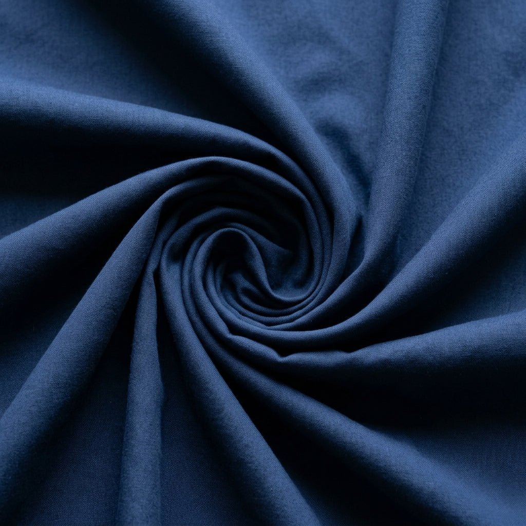 Midnight Navy cotton fabric close-up