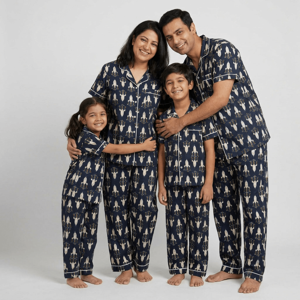 Matching Rocket night suit for parents and kids