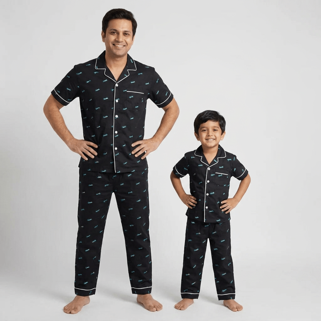 Pajama Tribe Roller Board father son night suit