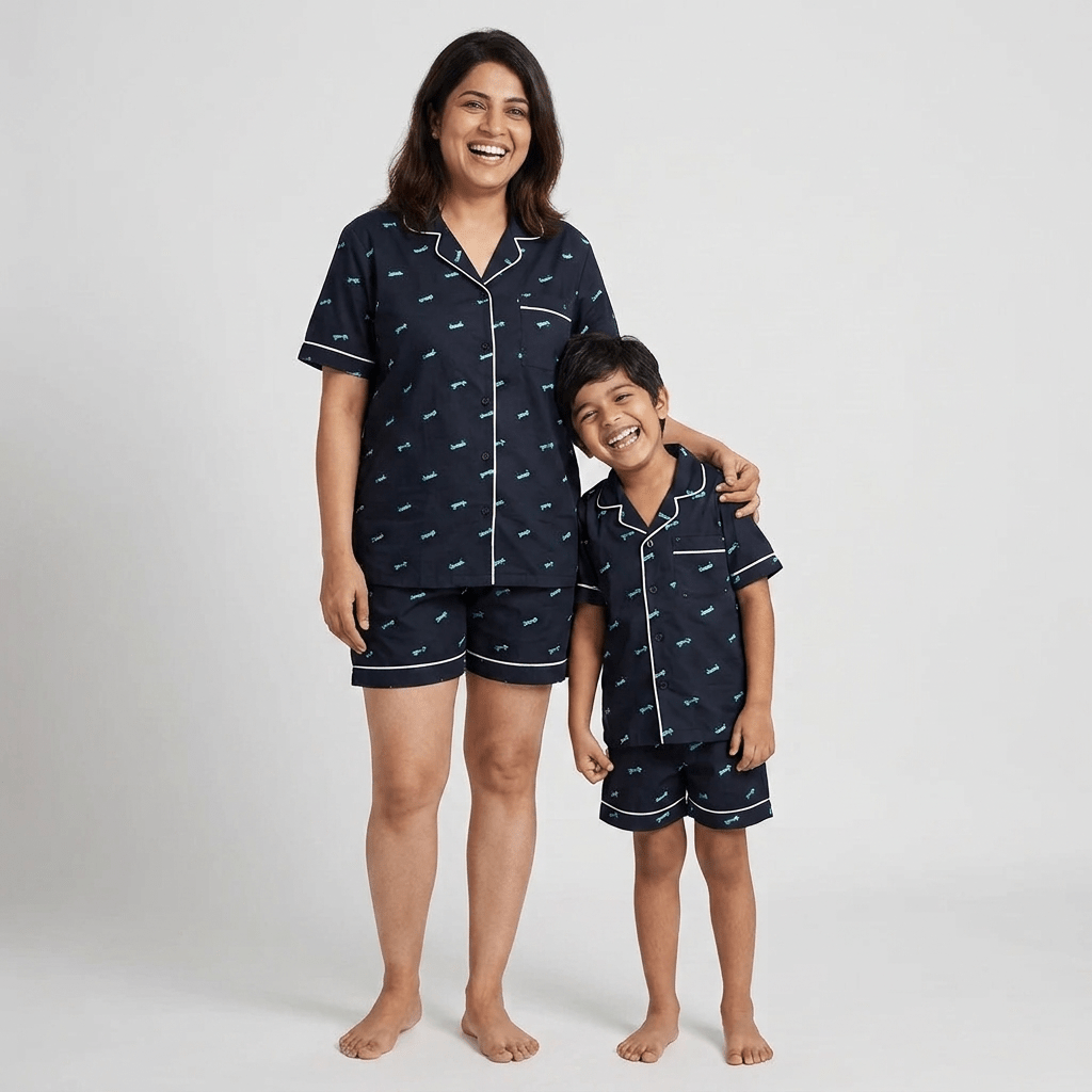 Pajama Tribe Roller Board mother son night suit