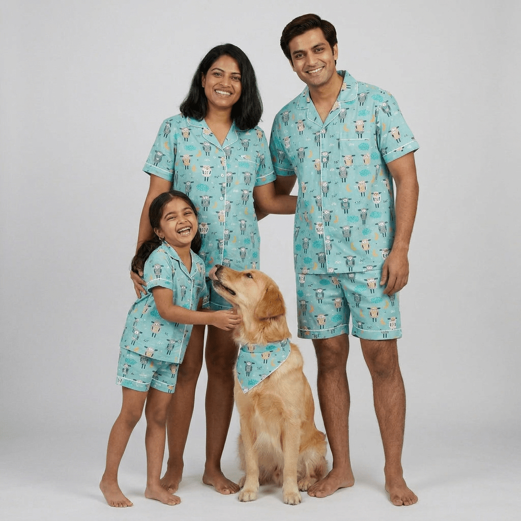Pajama Tribe Sheepy Head matching family pajamas