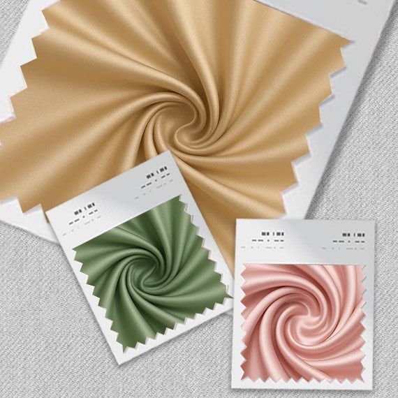 Fabric swatches of essential solid colours for family night suits