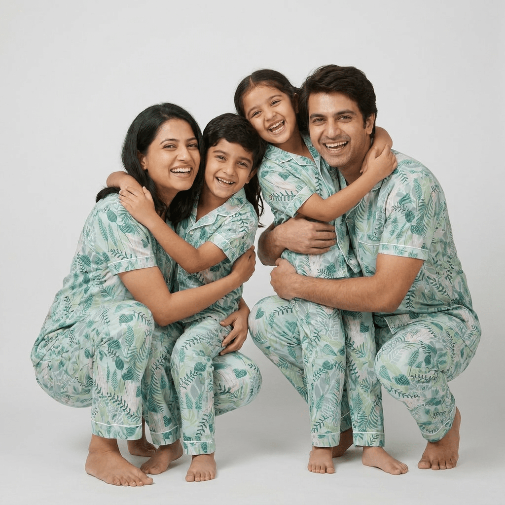 Pajama Tribe Tropical Garden matching family pajamas