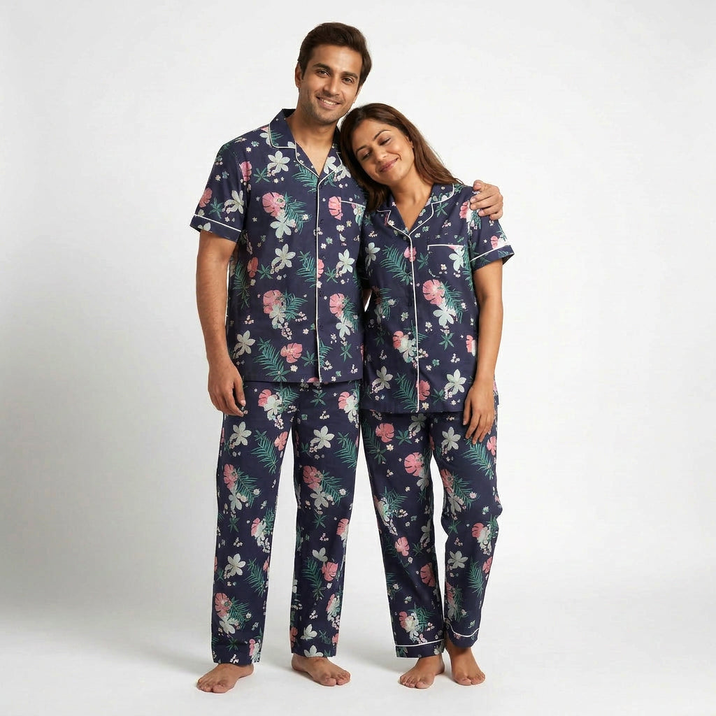 Matching Tropical Scene night suit for you and your partner