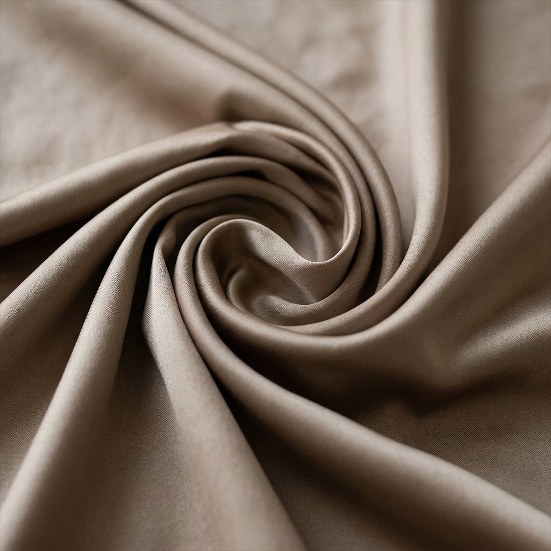 Pajama Tribe Warm Taupe Satin matching couple pajamas