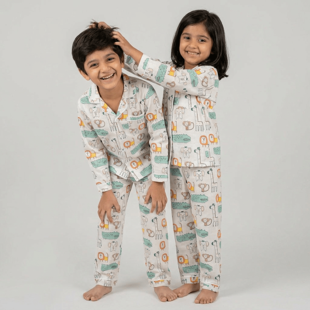 Wild Animals brother sister night suit worn together
