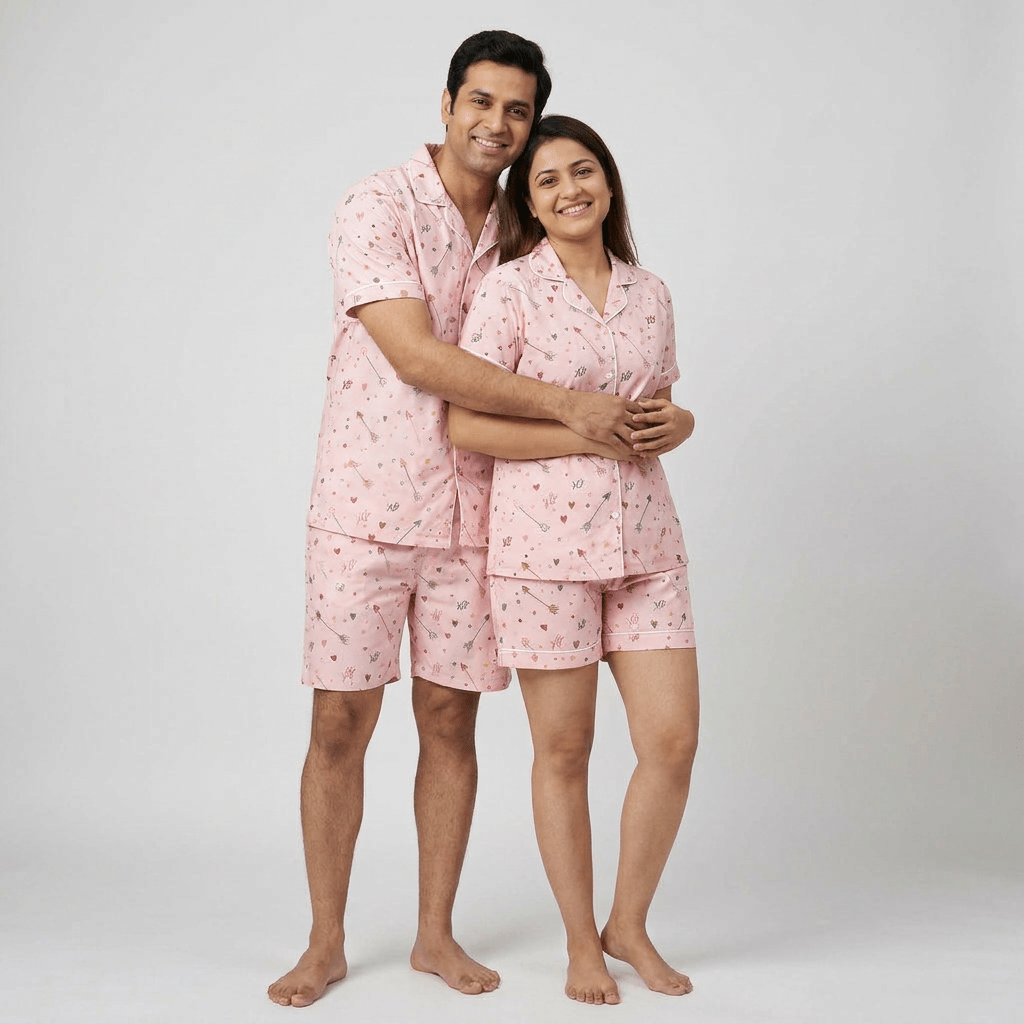 XO Arrow Love matching night suit for the two of you, styled together