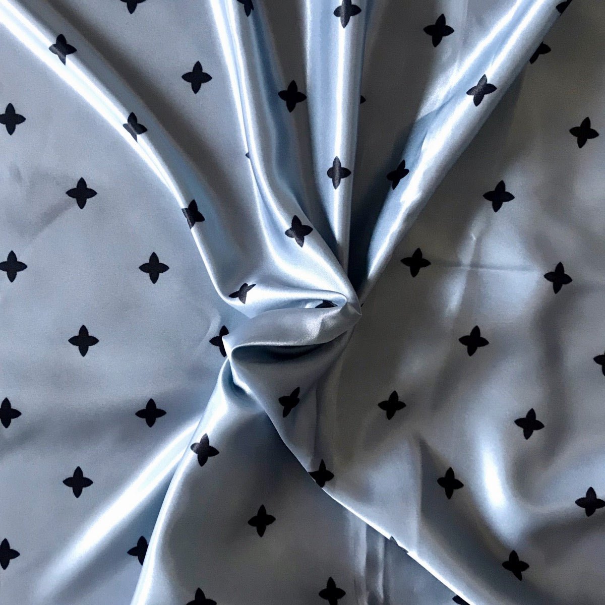 Classic Motifs Print in Satin fabric for elegant night suits, timeless sleepwear, and premium loungewear.