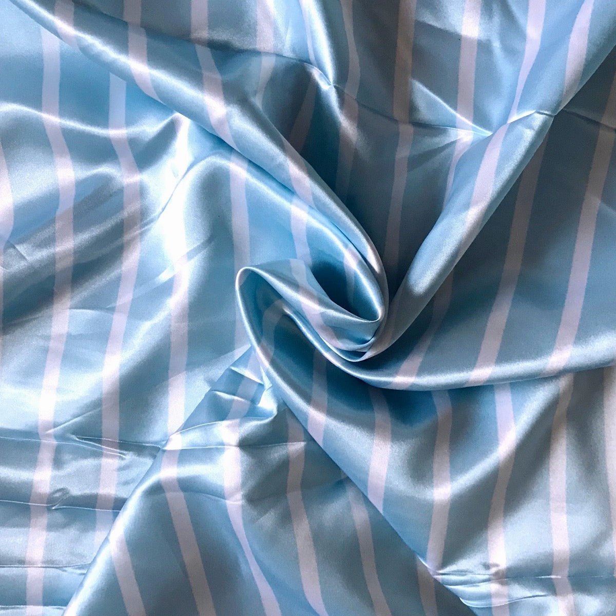 Stripe Life Print in Satin fabric for clean modern night suits, everyday sleepwear, and stylish loungewear.
