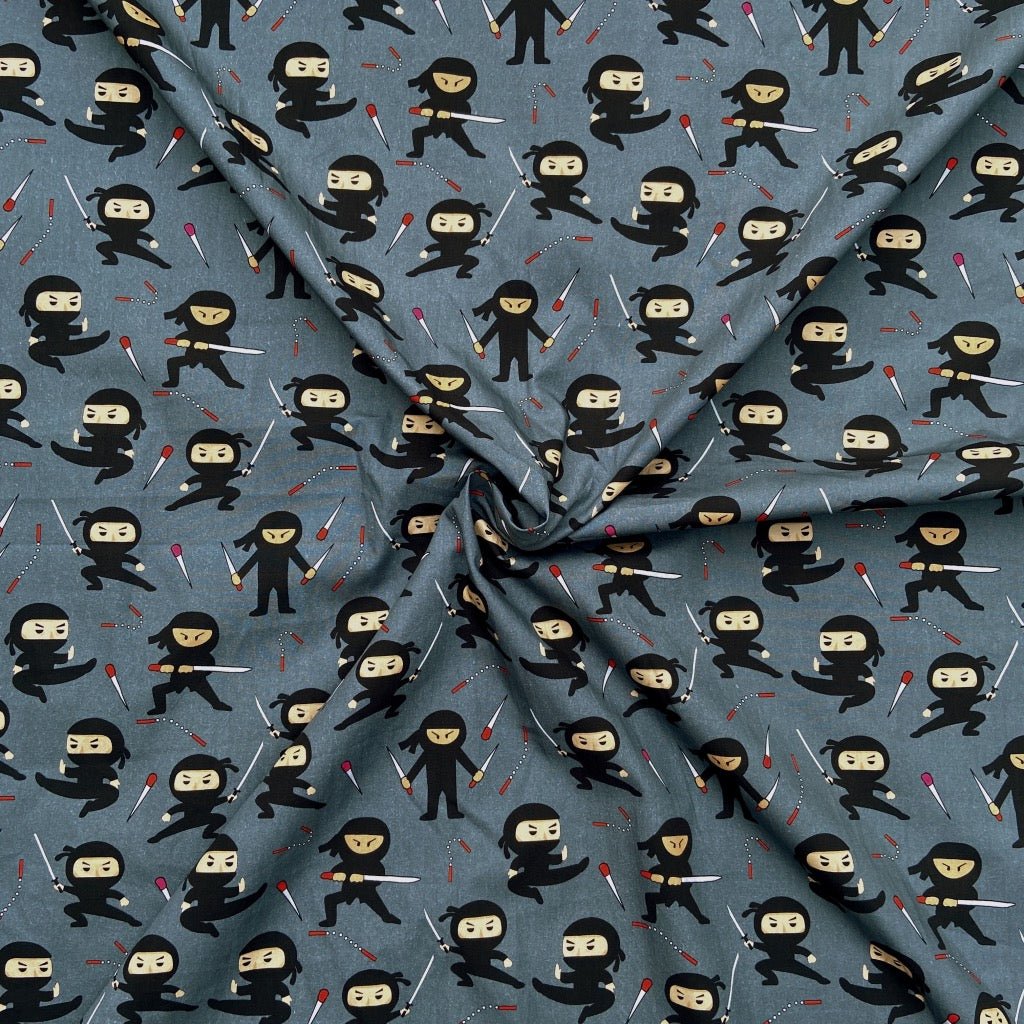 Karate Kid cotton fabric for martial-arts-themed night suits, boys’ sleepwear and fun loungewear.