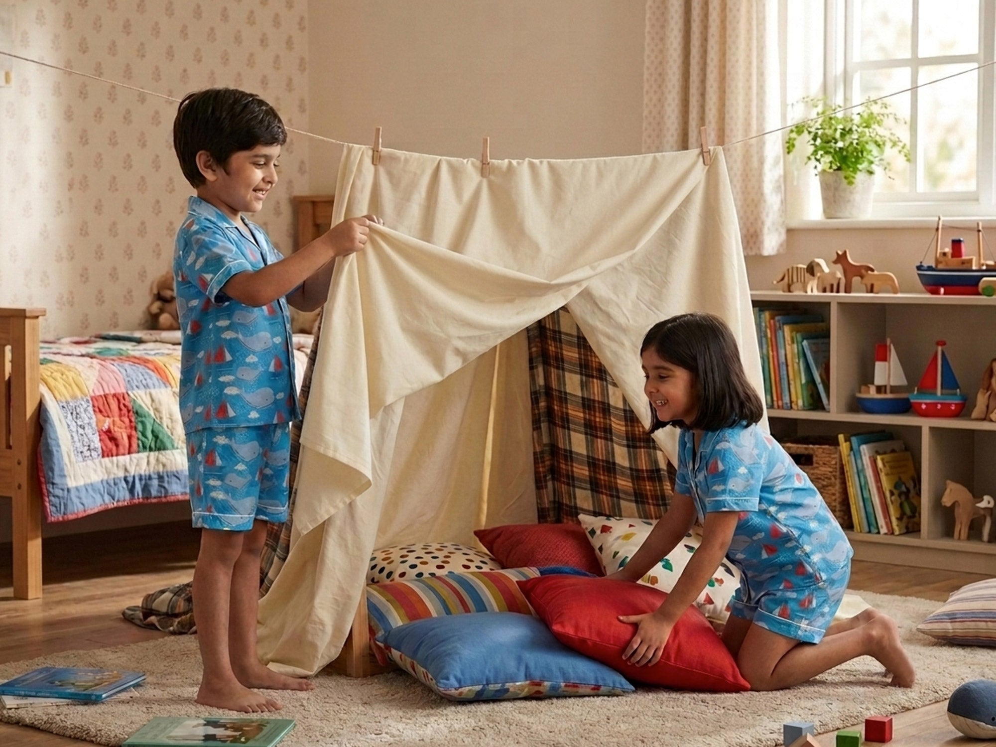 Sibling Style: Matching Pajamas, Their Own Way