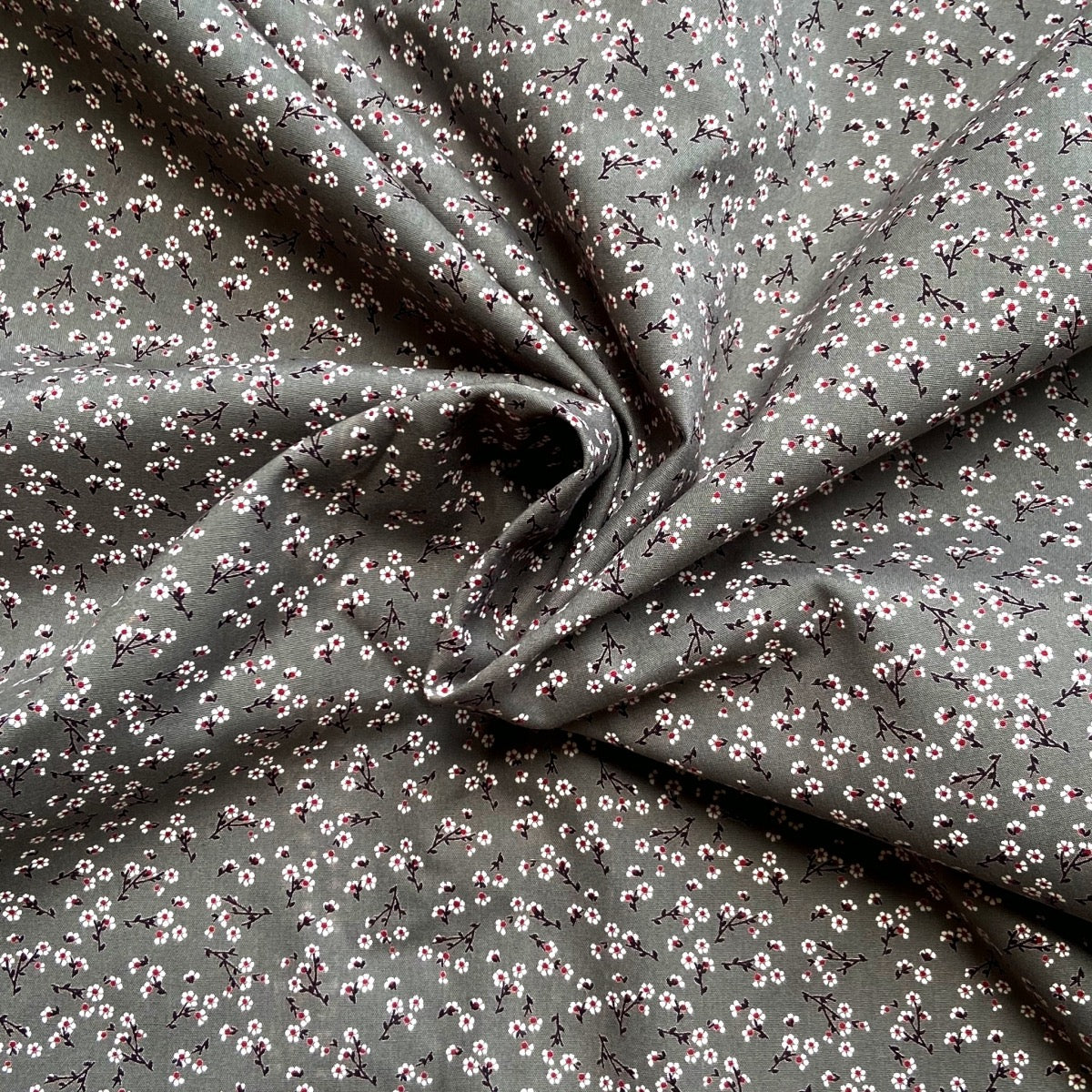 Cherry Blossom cotton fabric for floral night suits, feminine sleepwear and spring lounge sets.