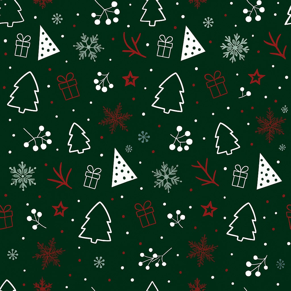 Winter Wonderland cotton fabric for winter night suits, Christmas sleepwear and matching family sets.