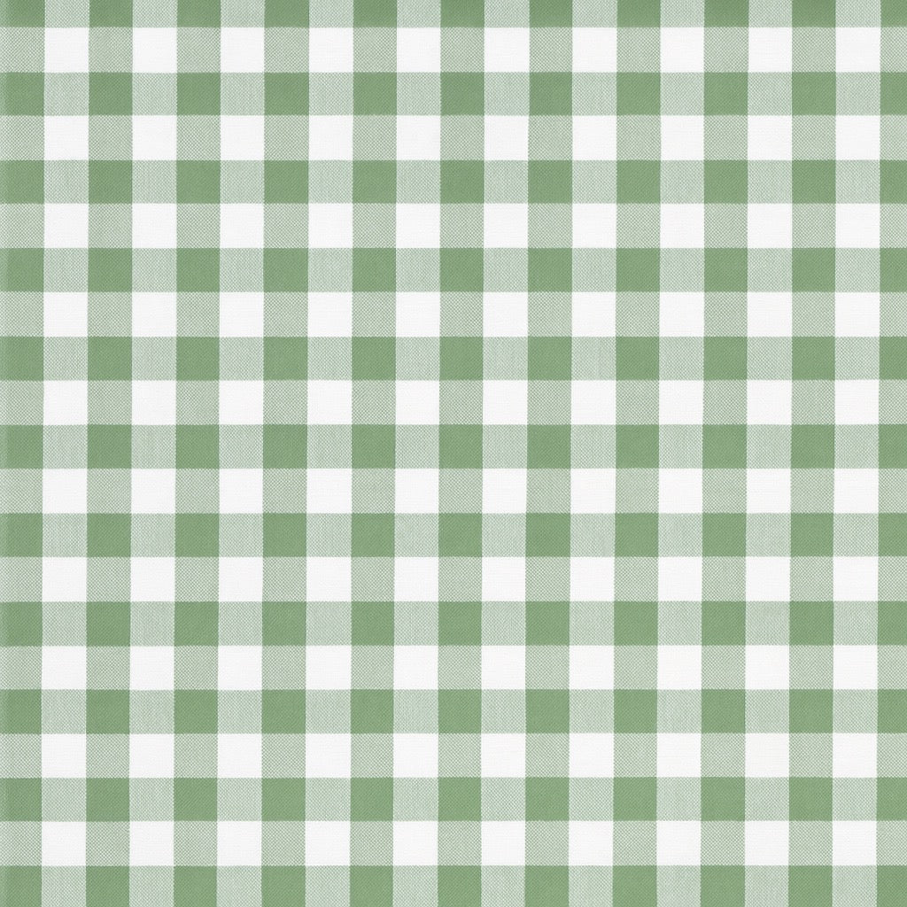 Green gingham checks cotton fabric for classic night suits, unisex sleepwear and matching family sets.