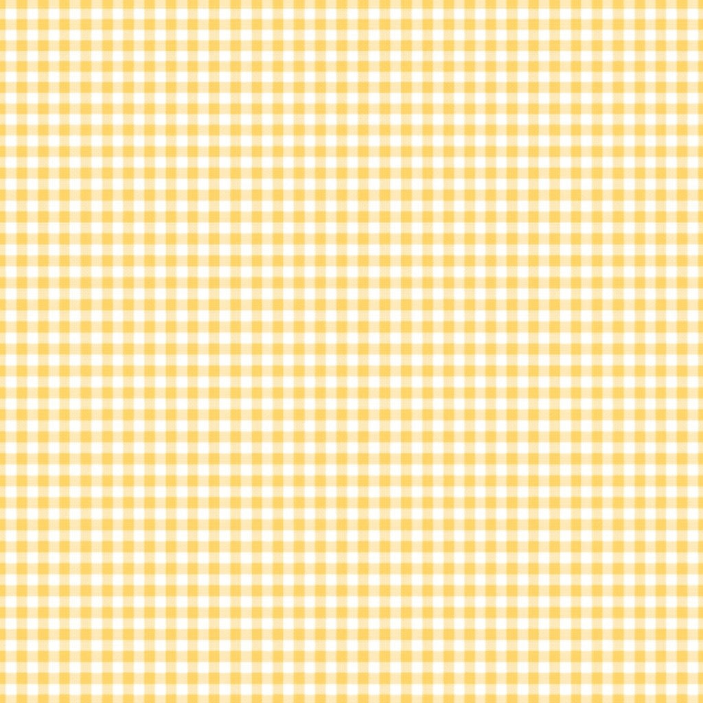 Yellow mini checks cotton fabric for cheerful night suits, everyday pajamas and casual home loungewear.