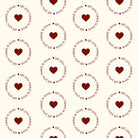 Soft cream fabric print featuring circular text and subtle heart details for pajamas