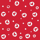 Hand painted heart and dot fabric print with artistic texture for pajamas