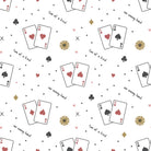 Playing card inspired fabric print symbolising pairs and balance for pajamas