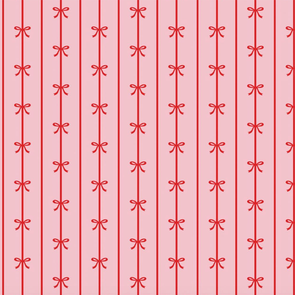 Vertical stripe fabric print with ribbon accents for classic pajama sets