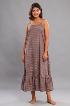 Ruffled Bottom Spaghetti Night Dress