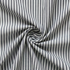 Striped fabric with grey and white horizontal stripes