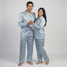 Classic Motifs couple night suit worn together