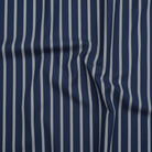 Classic navy cotton fabric with white double stripe design