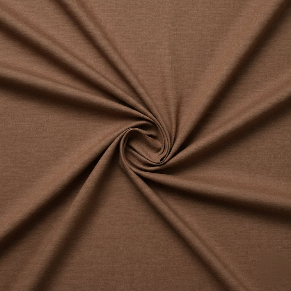 Cocoa brown cotton fabric for warm couple nightwear and winter comfort.