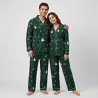 Him and her twinning in Winter Wonderland full-sleeve night suit by Pajama Tribe