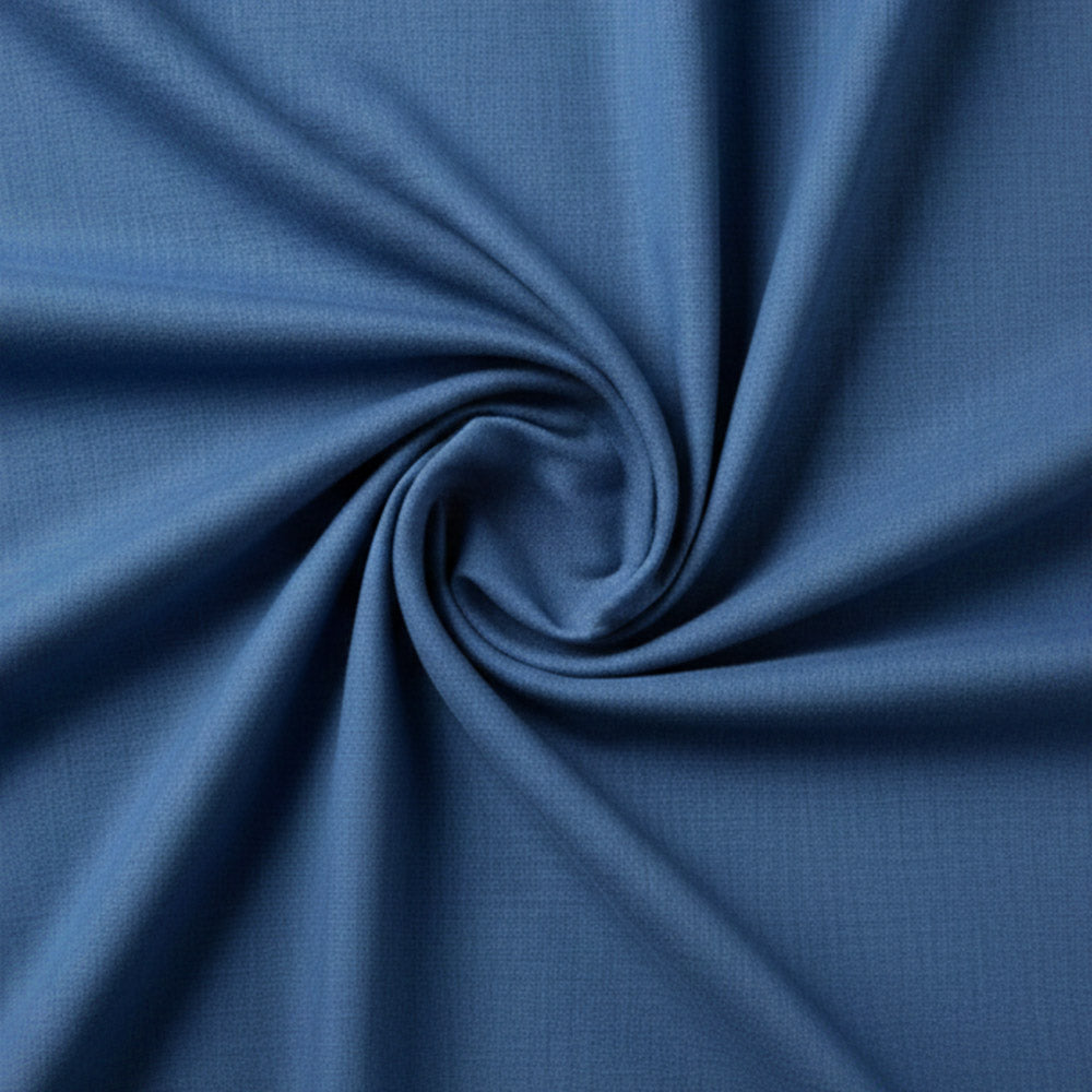 Denim blue cotton fabric for versatile matching couple pajamas.