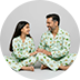 Matching father daughter pajamas