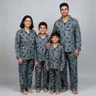 Karate kid print family cotton pajama set
