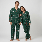 Matching Winter Wonderland full-sleeve night suit for husband and wife
