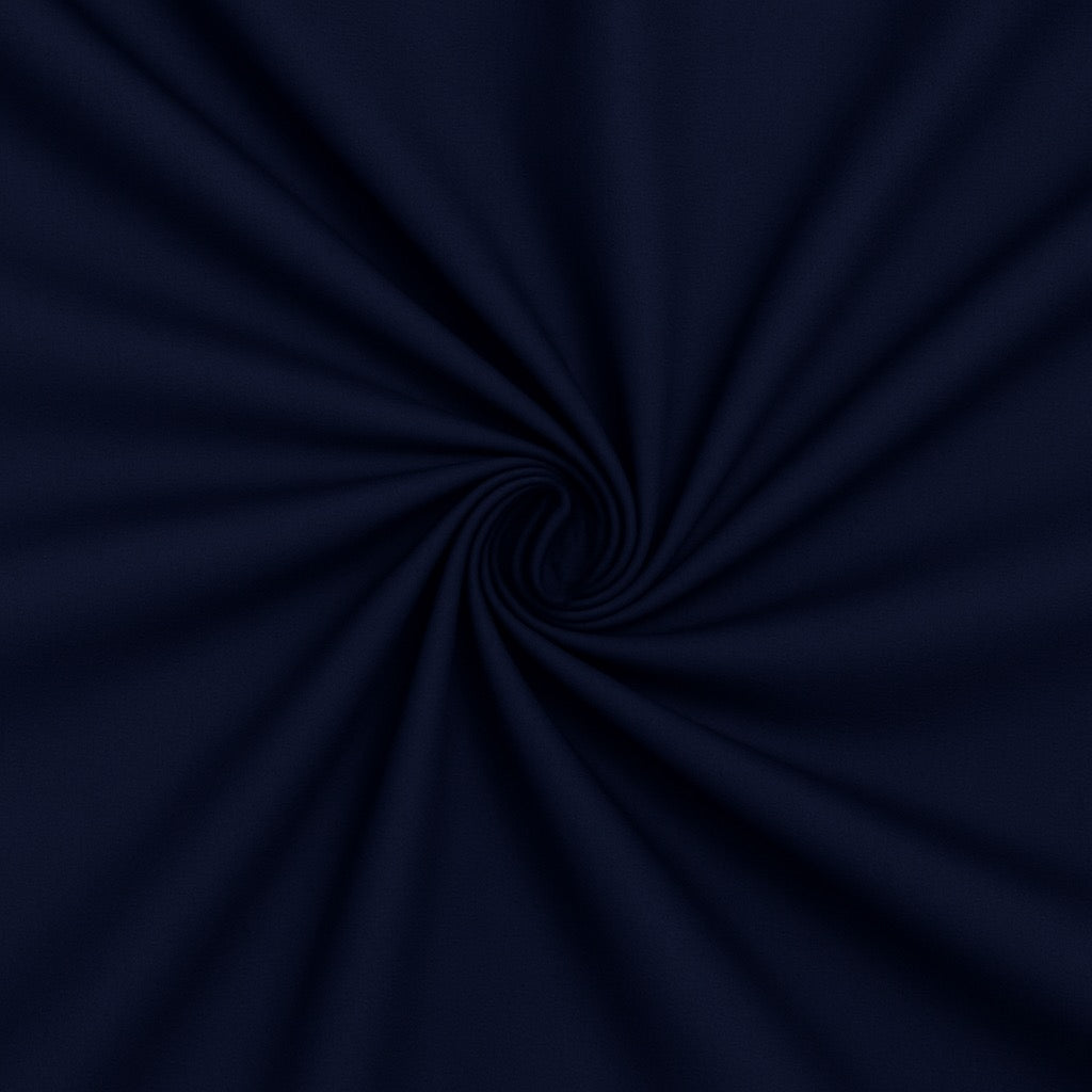 Navy blue cotton fabric for classic night suits, everyday sleepwear and work-from-home loungewear.
