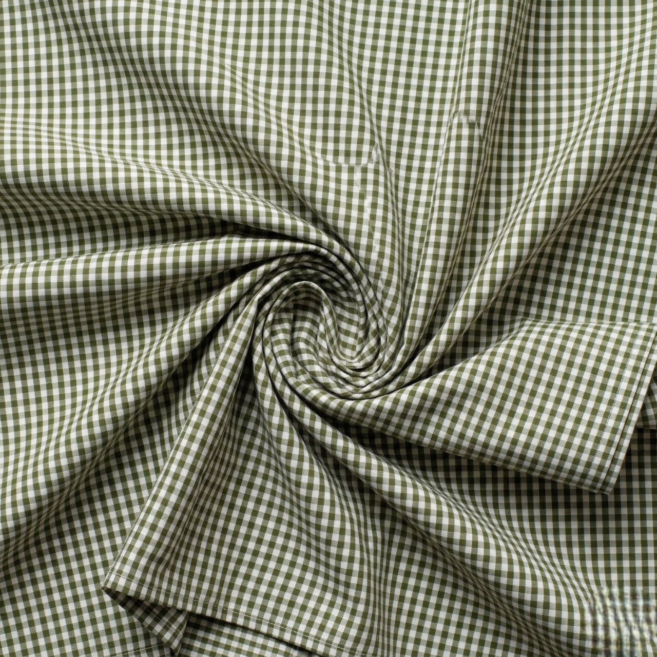 Close-up of green and white checkered fabric