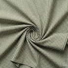 Close-up of green and white checkered fabric